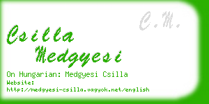 csilla medgyesi business card